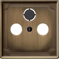 Лицевая панель Schneider Electric Merten Antique для 3-м. розетки TV+R+SAT античная латунь